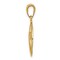 14K Yellow Gold Jewish Chai Star of David Pendant Jewerly 26.1mm x 18.6mm